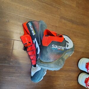 Salomon Red and Black Trail Running Shoes